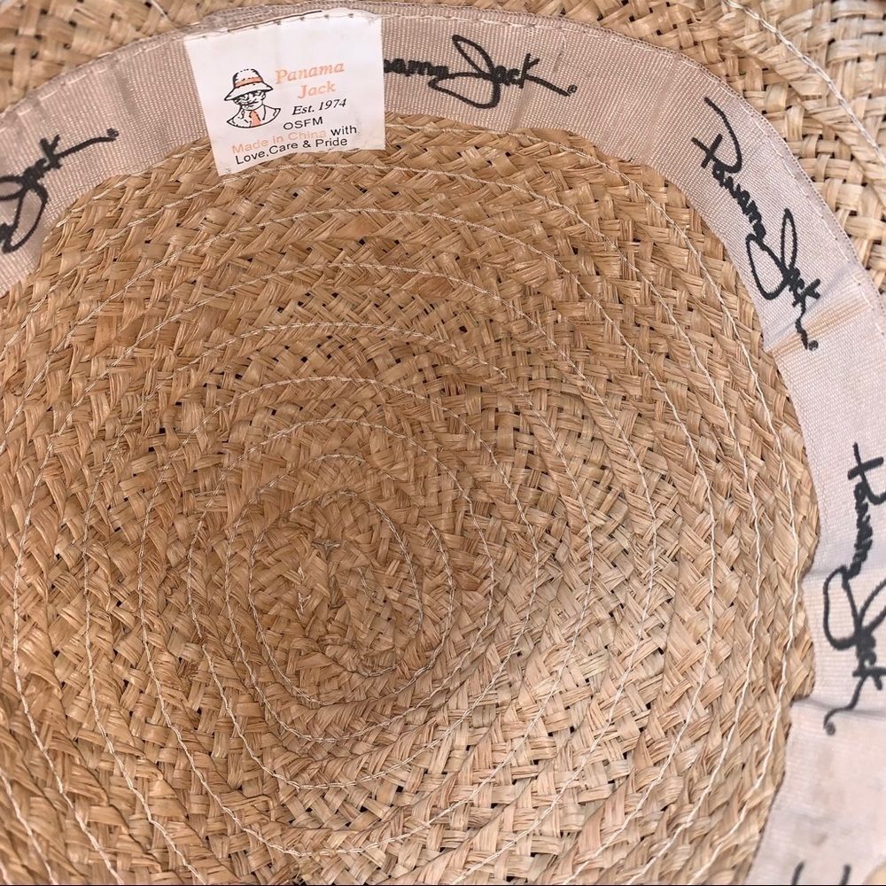 🌸 Original Panama Jack Tropical Band Straw Hat 🌸 - Picture 4 of 5